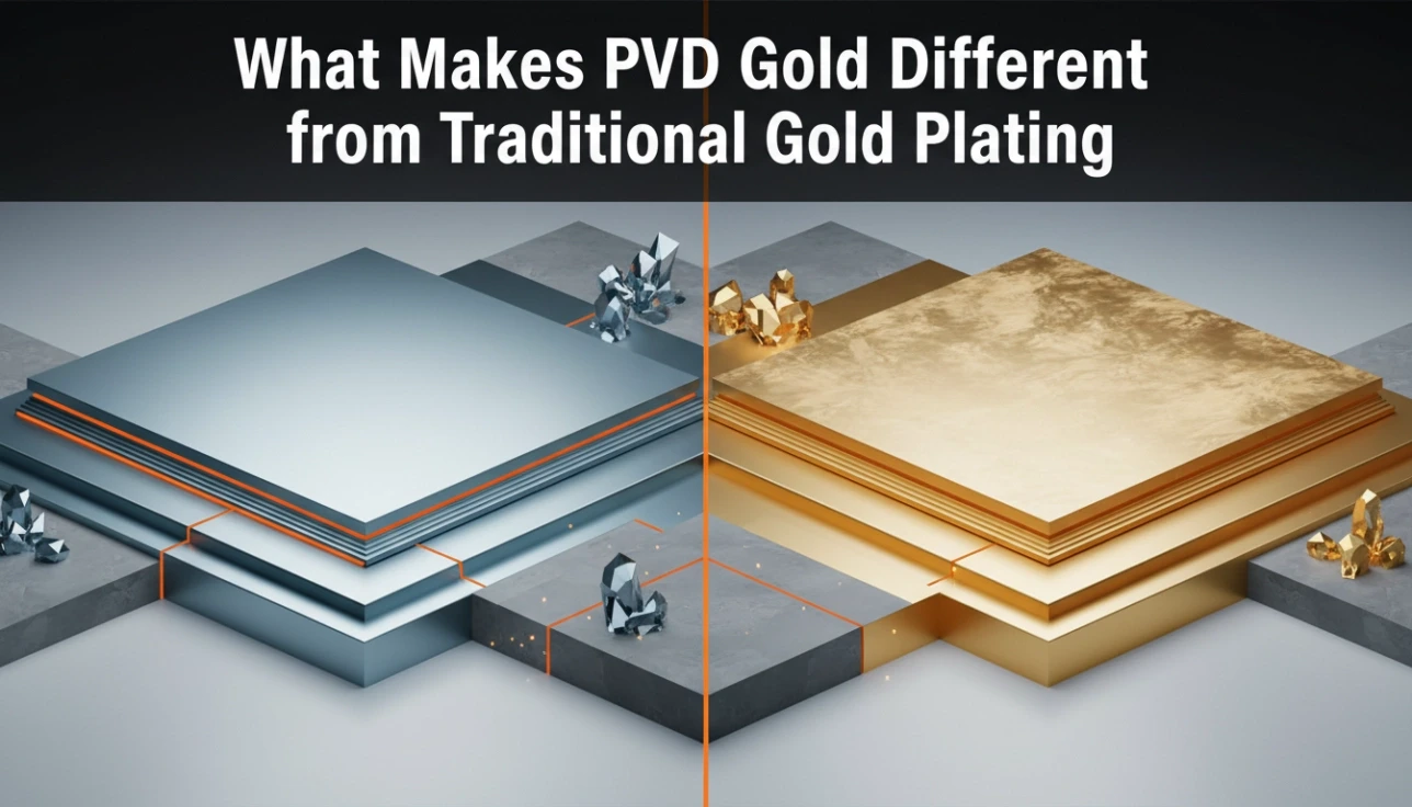 PVD gold vs traditional gold plating structural difference