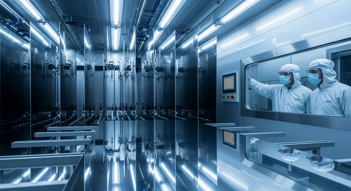 Foxin technicians coat stainless steel sheets